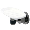Kingston Brass BA8215BKDKL Water Onyx Soap Dish w/ 5/8" Rubber Sleeve, Black Nickel