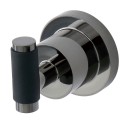 Kingston Brass BA8217BKDKL Water Onyx Robe Hook w/ 1-1/3" Rubber Sleeve, Black Nickel