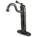 Kingston Brass NB1420BL Water Onyx vessel sink faucet w/ single lever Handle, Black Nickel