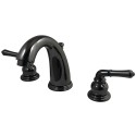 Kingston Brass NB980 Water Onyx Two Handle Widespread Lavatory Drain, Black Nickel