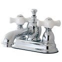 Kingston Brass KS700 4" Centerset Lavatory Faucet with Heritage Spout and Porcelain Cross Handle Kingston Brass KS700 4" Centerset Lavatory Faucet with Heritage Spout and Porcelain Cross Handle