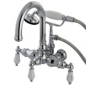 Kingston Brass CC3016T1 Vintage 3-3/8" Wall Mount Clawfoot Tub Filler with Hand Shower Kingston Brass CC3016T1 Vintage 3-3/8" Wall Mount Clawfoot Tub Filler with Hand Shower