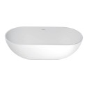 Kingston Brass VRTRS703520 Aqua Eden Bryanna 70" Contemporary Freestanding Oval Solid Surface Tub