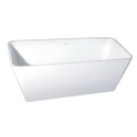 Kingston Brass VRTSQ592722 Aqua Eden Lydia 59" Contemporary Freestanding Rectangular Solid Surface Tub Kingston Brass VRTSQ592722 Aqua Eden Lydia 59" Contemporary Freestanding Rectangular Solid Surface Tub