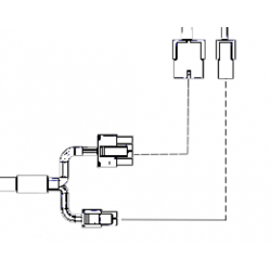 HES K200/KS200 Lock Side Interface Cable: 6 Foot, 12 Conductor and Molex both ends