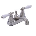 Fauceture FSY3608PL English Classic Two Handle 4" Centerset Lavatory Faucet, Satin Nickel