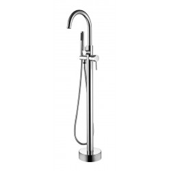 Dyconn BTF43-BN JOG Free Standing Tub Filler Faucet with Hand Shower, Brushed Nickel