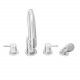 Dyconn BTF74 Alboran & Catalan Hole Chrome Roman Tub Filler