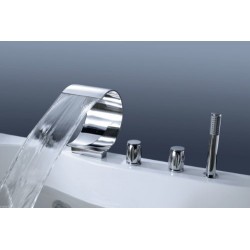 Dyconn BTF47-CHR Swallow 4 Hole Roman Tub Filler W/ Matching Hand Shower For Tub & Jacuzzi