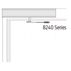 Falcon 8200 Series Push Side (REG), Aluminum Finish