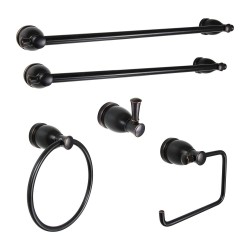 Dyconn Faucet BA5SET Bathroom Hardware Set, Oil Rubbed Bronze, Oil Rubbed Bronze, 5-Piece