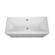 Dyconn DYF-WTM02502-S Urbino 5.6 ft. Acrylic Slipper Flatbottom Non-Whirlpool Bathtub in White