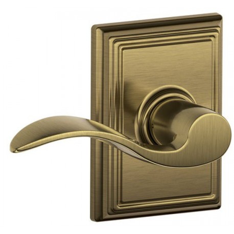 Schlage ACC F40 ACC 605 ADD ADD Accent Door Lever with Addison Decorative Rose