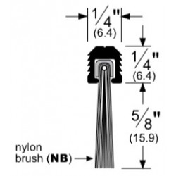 Pemko 5061 Brush Seal/Mortise Retainer