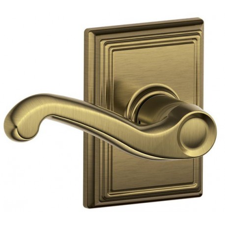 Schlage FLA F80 FLA 609 ADD LH CK ADD Flair Door Lever with Addison Decorative Rose