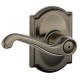 Schlage FLA F10 FLA 605 CAM CAM Flair Door Lever with Camelot Decorative Rose