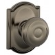 Schlage GEO F80 GEO 608 CAM MK CAM Georgian Door Knob with Camelot Decorative Rose