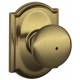 Schlage PLY CAM Plymouth Door Knob with Camelot Decorative Rose