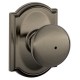 Schlage PLY F10 PLY 609 CAM CAM Plymouth Door Knob with Camelot Decorative Rose