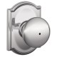 Schlage PLY F51A PLY 622 CAM KD CAM Plymouth Door Knob with Camelot Decorative Rose