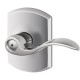 Schlage ACC F10 ACC 622 GRW GRW Accent Door Lever with Greenwich Decorative Rose