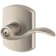 Schlage ACC GRW Accent Door Lever with Greenwich Decorative Rose