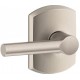 Schlage BRW F51A BRW 622 GRW KA4 GRW Broadway Door Lever with Greenwich Decorative Rose