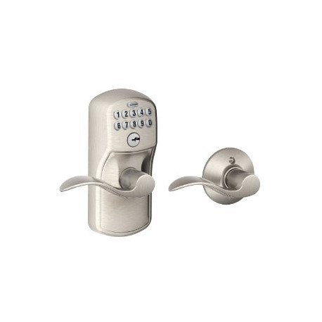 Schlage FE575 FE575 PLY 619 ACC  KD PLY ACC Plymouth Keypad Entry Lock w/ Accent Lever & Auto-Lock