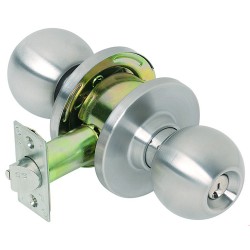 Value Brand KC2300 Heavy-Duty Commercial Grade 2 Cylindrical Knobset, Finish- Satin Stainless Steel