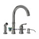 Sir Faucet 710-orb 710 Wide Spread Kitchen Faucet w / Soap Dispenser and Spray