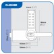 Codelocks CL4000GD Electronic Push Button Medium Duty Lock for Glass Door, For Door Thickness-5/16" - 5/8", Brushed Steel