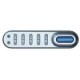 Codelocks KL1005 Electronic Kitlock Locker Lock Custom Packed with 5/8" Spindle, to fit 1/4" Thick Material, Finish-Silver Grey