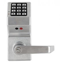 Alarm Lock DL2800 Trilogy T2 Cylindrical Keyless Electronic Keypad Lock, Straight Lever