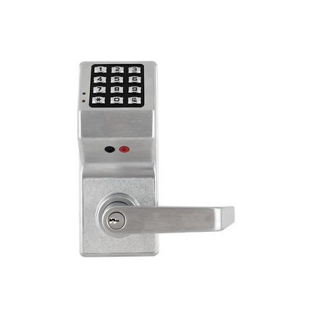 Alarm Lock DL2800 Trilogy T2 Cylindrical Keyless Electronic Keypad Lock, Straight Lever
