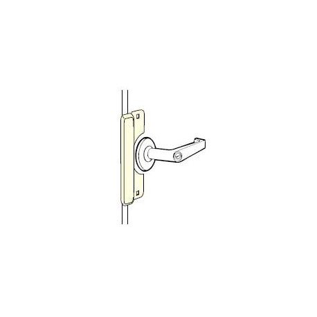Don Jo 9211-CP Latch Protector for Outswinging Doors, Pollybagged