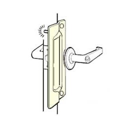 Don-Jo PLP-111-EBF Latch Protector, Satin Stainless Steel Finish
