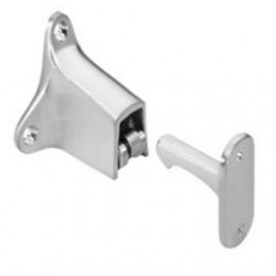 Rockwood 490 Door Holder & Stop, Satin Chrome Plated Brass Finish