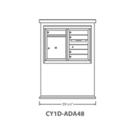 2B Global CONT-CY1D-ADA48-Dapper Tan Contemporary Mailbox Kiosk CY1D-ADA48 (Mailbox Sold Separately)