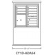 2B Global CONT-CY1D-ADA54- Graphite Contemporary Mailbox Kiosk CY1D-ADA54 (Mailbox Sold Separately)
