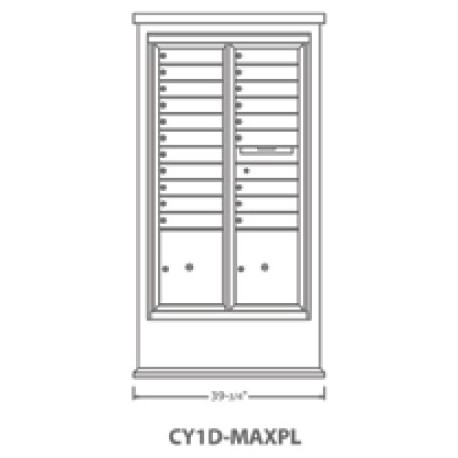 2B Global Contemporary Mailbox Kiosk CY1D-MaxPL (Mailbox Sold Separately)