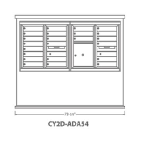 2B Global CONT-CY2D-ADA54-Dapper Tan Contemporary Mailbox Kiosk CY2D-ADA54 (Mailbox Sold Separately)