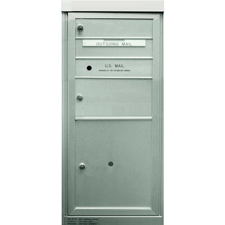 2B Global ADA48EX-S1D1P1- Satin Nickel Commercial Mailbox 1 Single Height Tenant Door 1 Double Height Tenant Door 1 Parcel Locker Door -ADA48EX Series S1D1P1