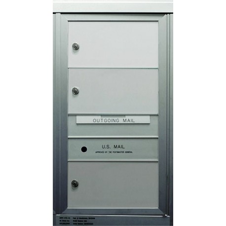 2B Global FLX-SD3- Satin Nickel Commercial Mailbox 3 Double Height Tenant Door -ADA54 Series SD3