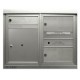 2B Global ADA48-D1D2P1- Satin Nickel Commercial Mailbox 1 Single Height Tenant Door 2 Double Height Tenant Door 1 Parcel Locker Door -ADA48 Series D1D2P1