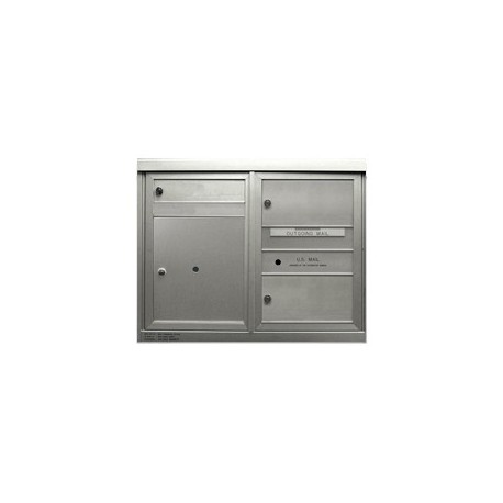 2B Global ADA48-D1D2P1- Antique Brass Commercial Mailbox 1 Single Height Tenant Door 2 Double Height Tenant Door 1 Parcel Locker Door -ADA48 Series D1D2P1