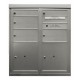 2B Global ADA48EX-D2D3P2- Satin Nickel Commercial Mailbox 2 Single Height Tenant Door 3 Double Height Tenant Door 2 Parcel Locker Door -ADA48EX Series D2D3P2
