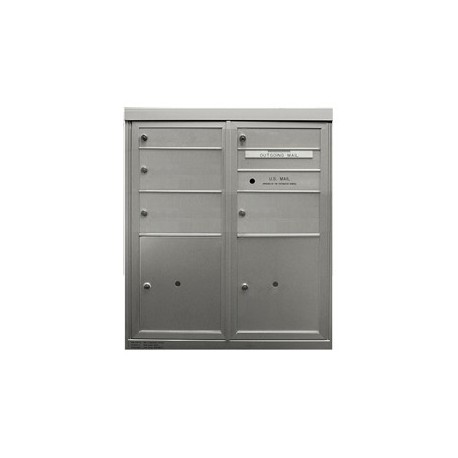 2B Global ADA48EX-D2D3P2-Natural Commercial Mailbox 2 Single Height Tenant Door 3 Double Height Tenant Door 2 Parcel Locker Door -ADA48EX Series D2D3P2
