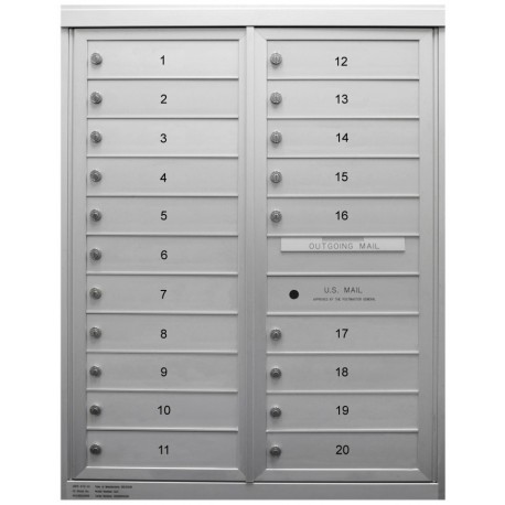 2B Global Commercial Mailbox 20 Single Height Tenant Door -Max Series D20