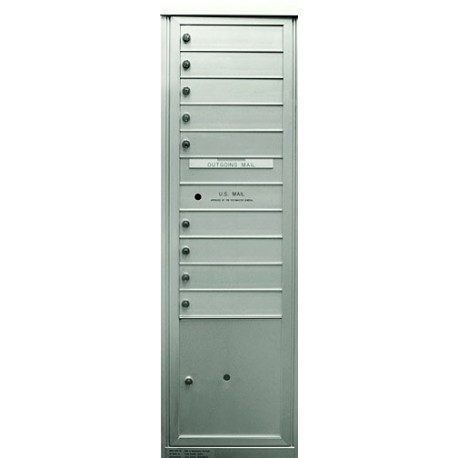 2B Global Commercial Mailbox 9 Single Height Tenant Door 1 Parcel Locker Door -Max+PARCEL Series S9P1