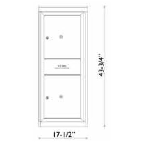 2B Global Commercial Mailbox 2 Parcel Locker Door -Max Series P2